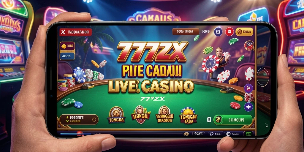 Gameplay menarik dari Live Casino 777ZX dengan dealer langsung dan interaksi antar pemain.