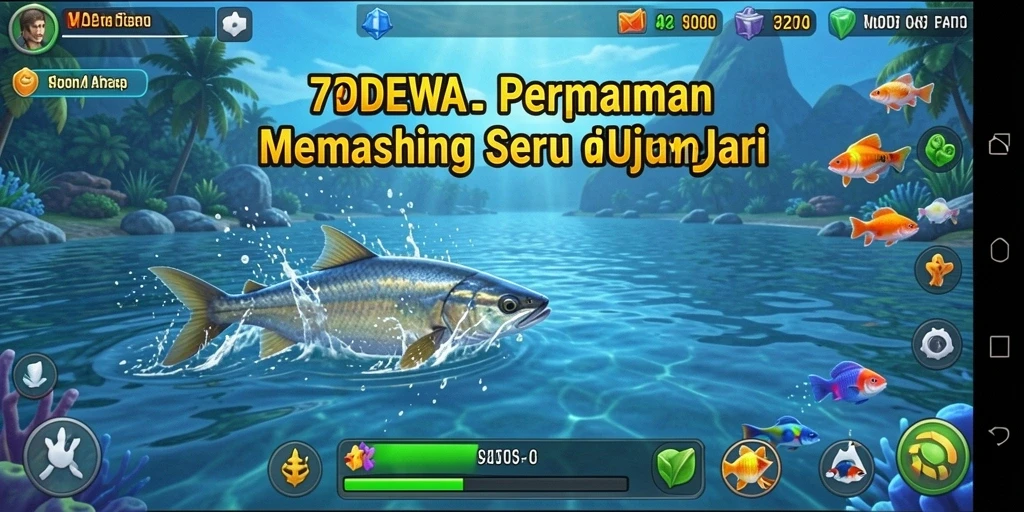 Tangkapan ikan epik dalam gameplay 7DEWA yang mengesankan.
