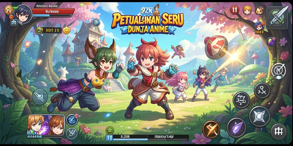 Tampilan mengesankan dari gameplay <strong>9ZK</strong> dengan karakter anime ikonik.