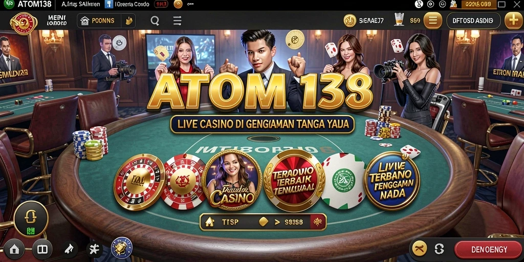 Tampilan menarik dari gameplay Live Casino ATOM138 yang seru dan menegangkan.