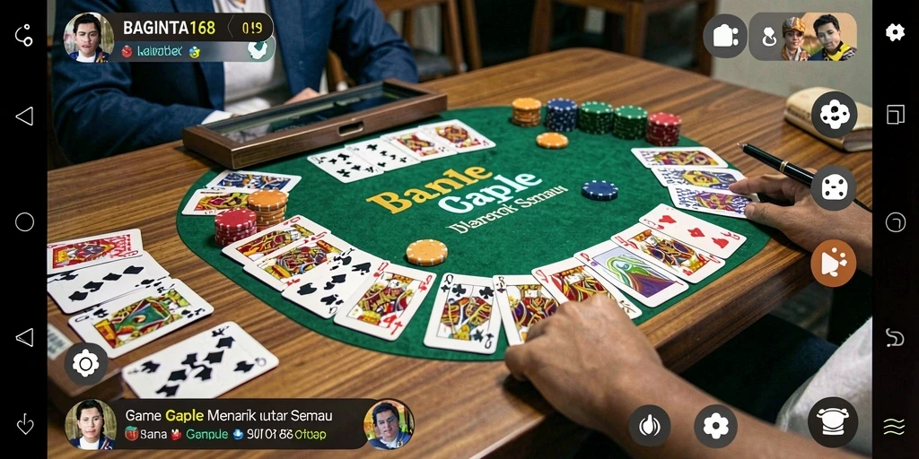 Tampilan gameplay Gaple yang seru dalam BAGINTA168.