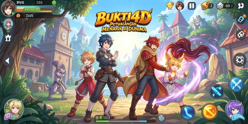 Tangkapan layar gameplay BUKTI4D yang menunjukkan momen aksi seru di dunia anime.