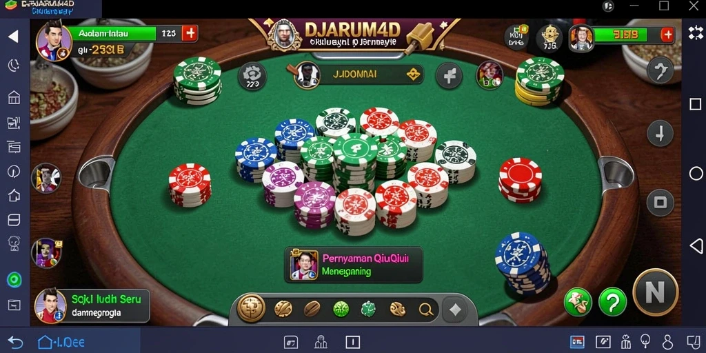 Tampilan gameplay seru DJARUM4D dengan kartu QiuQiu