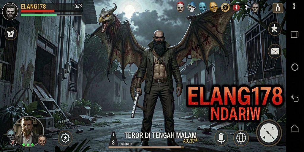Screenshot menampilkan gameplay menyeramkan dari ELANG178.