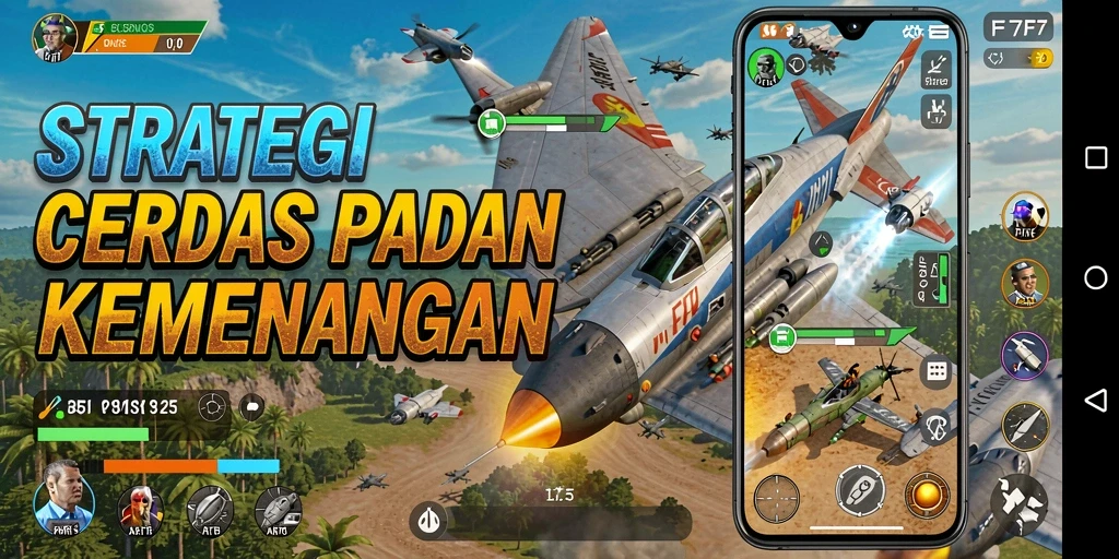Tangkapan layar F7F7 menampilkan aksi strategi yang intens dan gameplay menarik.