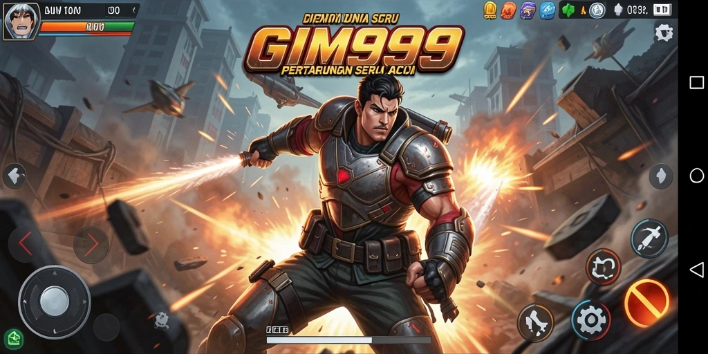 Screenshot GIM999 menampilkan aksi pertarungan yang mendebarkan.