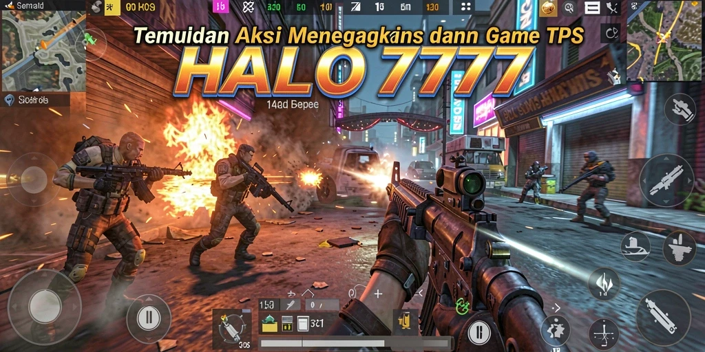 Screenshot HALO777 menampilkan aksi menegangkan dalam pertempuran TPS.