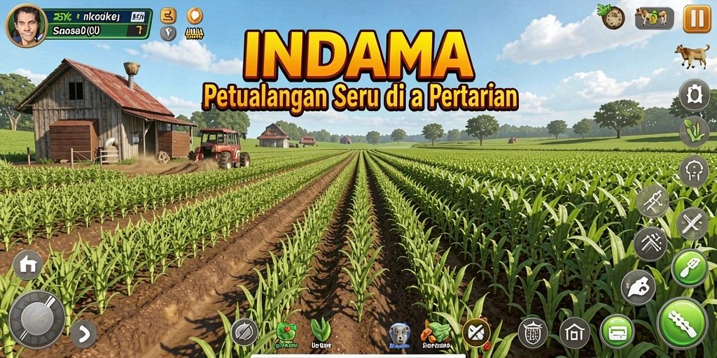 Gameplay menarik INDAAA dengan berbagai aktivitas bertani.