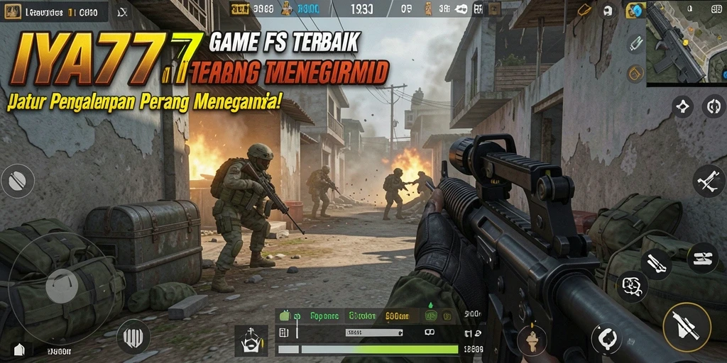Screenshot gameplay IYA777 menampilkan pertarungan FPS yang intens.