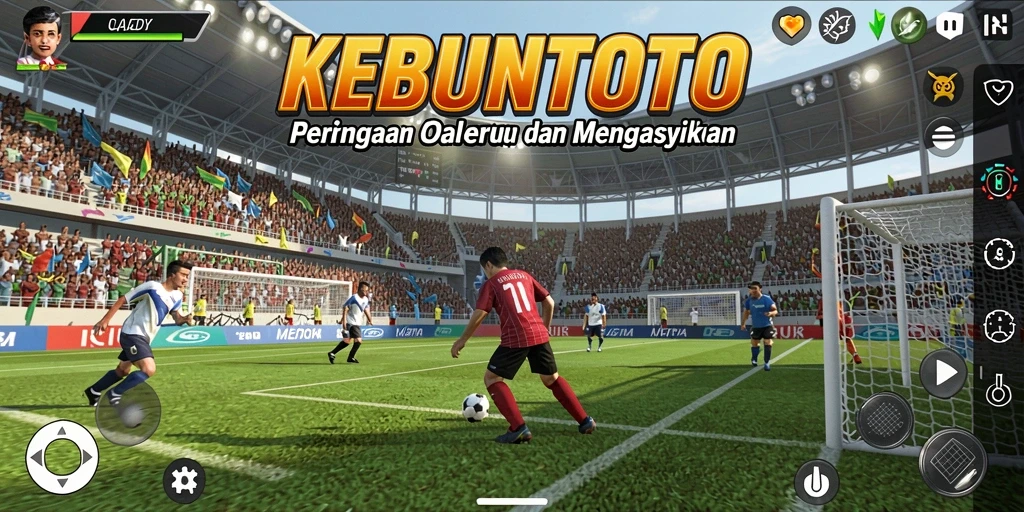 Tampilan saat bermain KEBUNTOTO dengan grafis olahraga yang menarik.