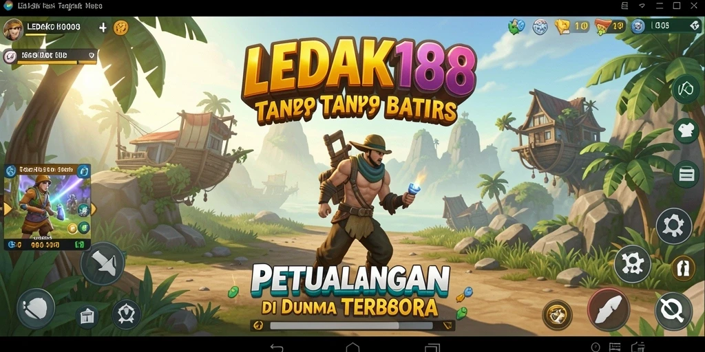 Screenshot LEDAK188 menunjukkan petualangan seru di dunia terbuka.