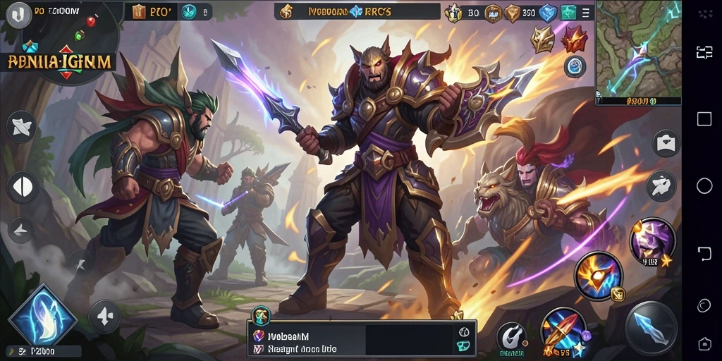 Tampak aktifnya pertempuran di dalam gameplay ARPG P200M.