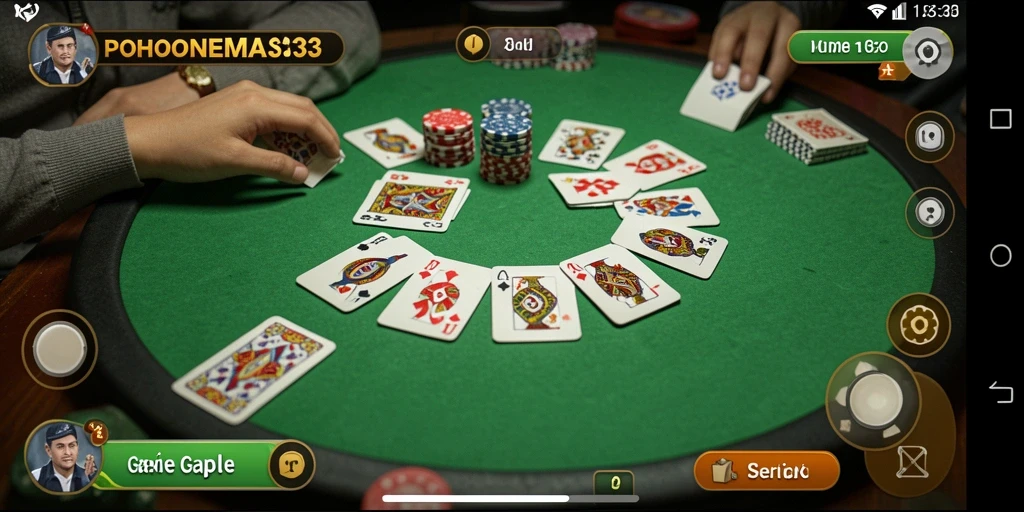 Tampilan gameplay seru dalam aplikasi POHONEMAS33.
