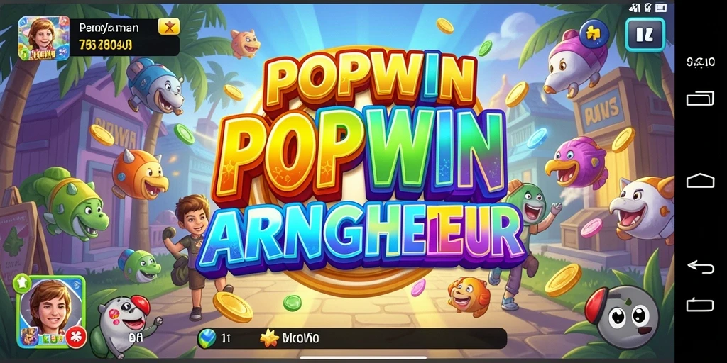 Tampilan menarik dari gameplay POPWIN yang seru dan penuh warna.
