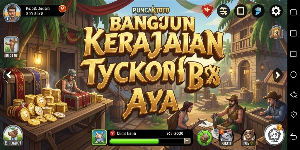 Tampilan gameplay menarik dari PUNCAKTOTO dengan berbagai elemen Tycoon.
