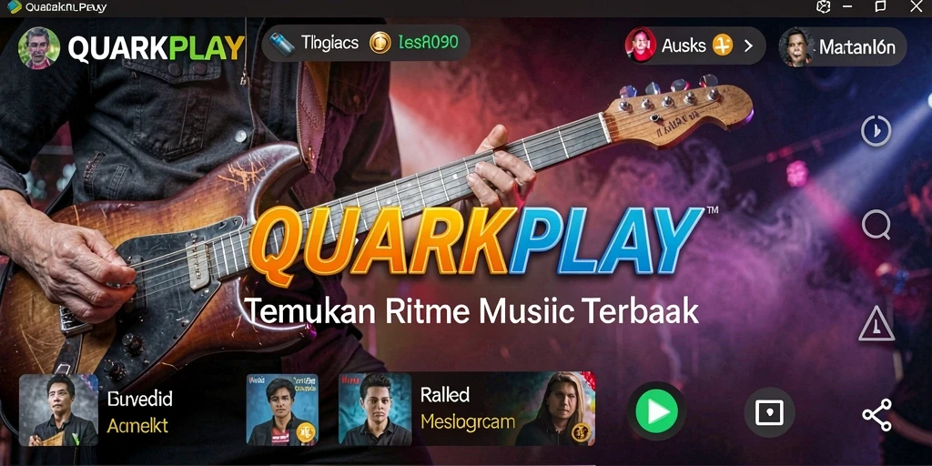 Tampilan utama gameplay QUARKPLAY yang interaktif dan seru.