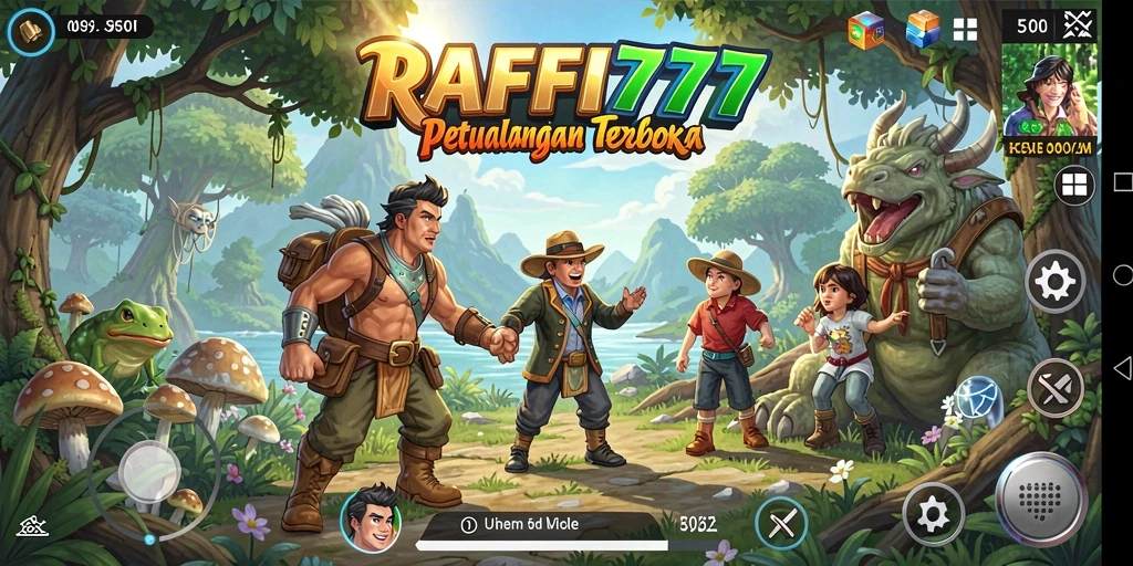 Tampilan permainan RAFFI777 dengan grafis memukau di dunia terbuka.