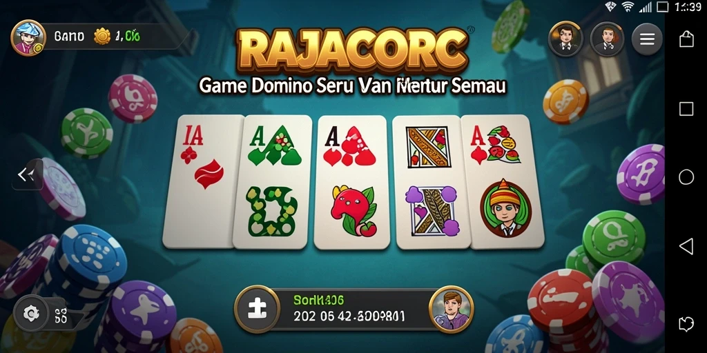 Screenshot gameplay <strong>RAJACORC</strong> menunjukkan keseruan bermain domino.