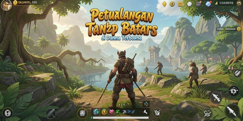 Screenshot gameplay RAJAMPO yang menunjukkan eksplorasi dunia terbuka.