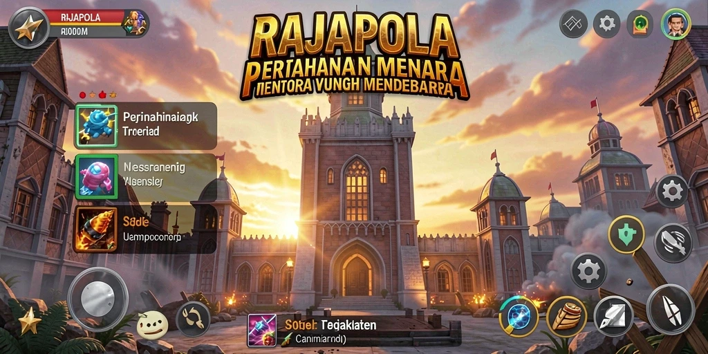 Gameplay menakjubkan RAJAPOLA dalam Tower Defense.