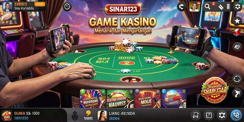 Tampilan menarik gameplay Kasino di SINAR123 yang mendebarkan.