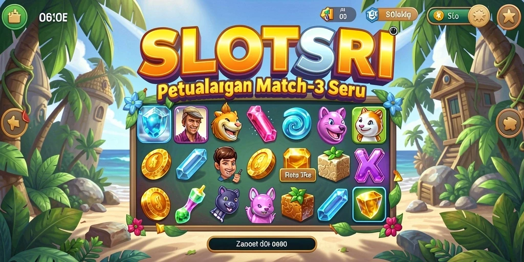Tampilan gameplay SLOTSRI yang menarik dan penuh warna.