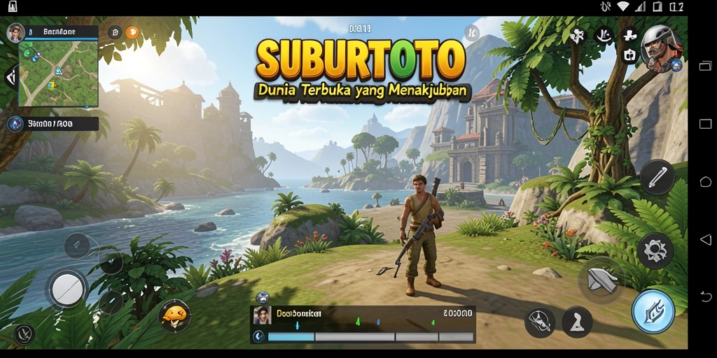 Menampilkan gameplay SUBURTOTO yang menakjubkan di dunia terbuka.