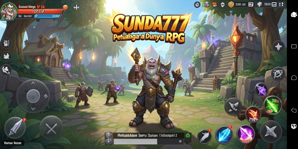 Screenshot menunjukkan aksi seru dalam gameplay RPG SUNDA777.