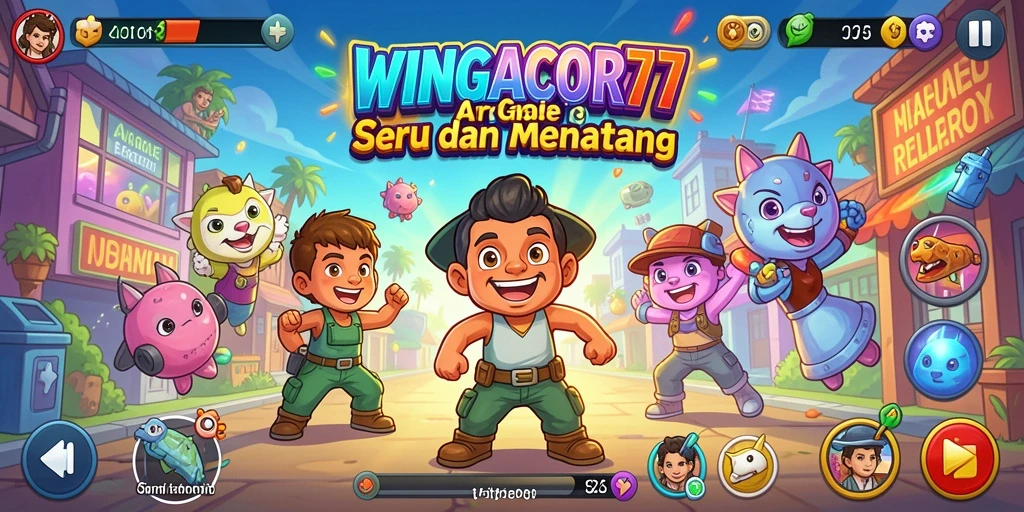 Tampilan fantastis dari gameplay arcade yang seru.